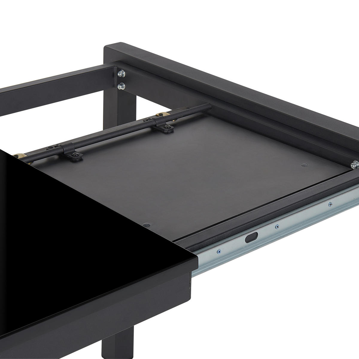ESSTISCH 120-160/80/75 cm Schwarz Rechteckig Granada - Schwarz, Holzwerkstoff (160/80/75cm) - Beliani
