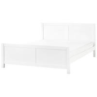 BETT mit Lattenrost 180x200 cm Weiß Champagnat - Weiß, Holz (180/200cm) - Beliani