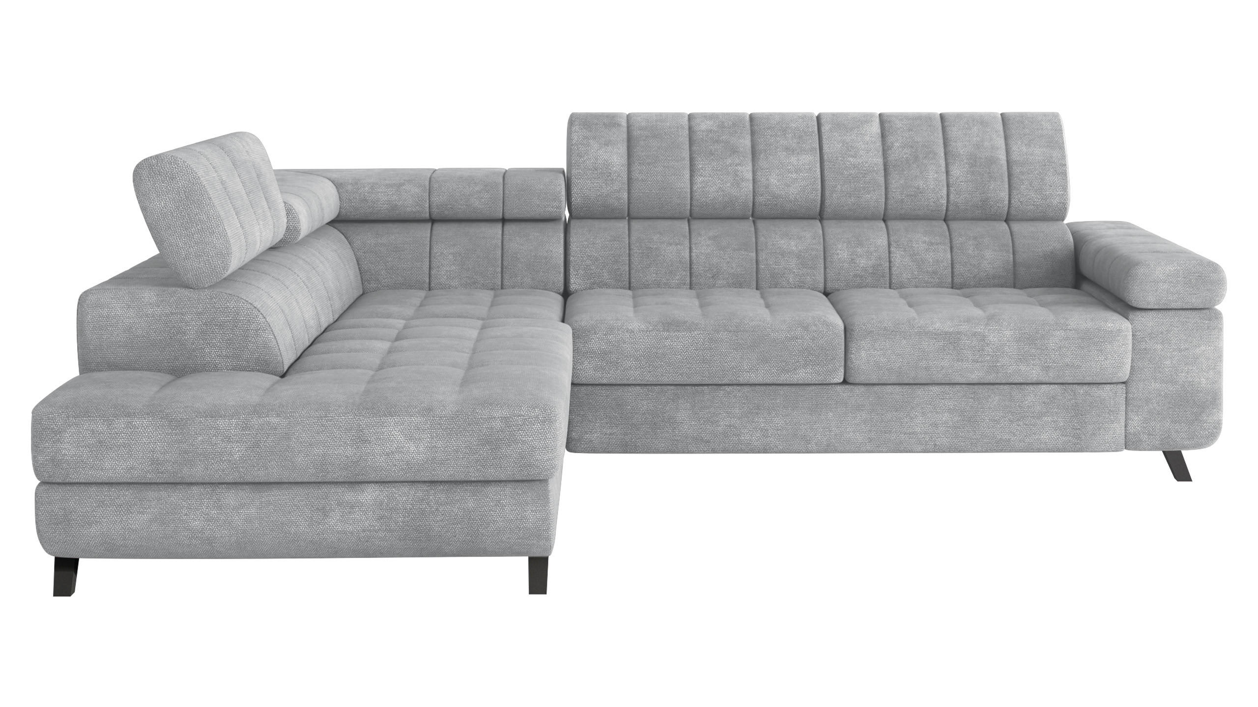 COLTAR Nord, Stanga - argintiu/negru, material textil/lemn (264/203cm) - MIRJAN24