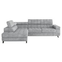 ECKSOFA Nord, Seite: Links - Silberfarben/Schwarz, Holz/Textil (264/203cm) - MIRJAN24