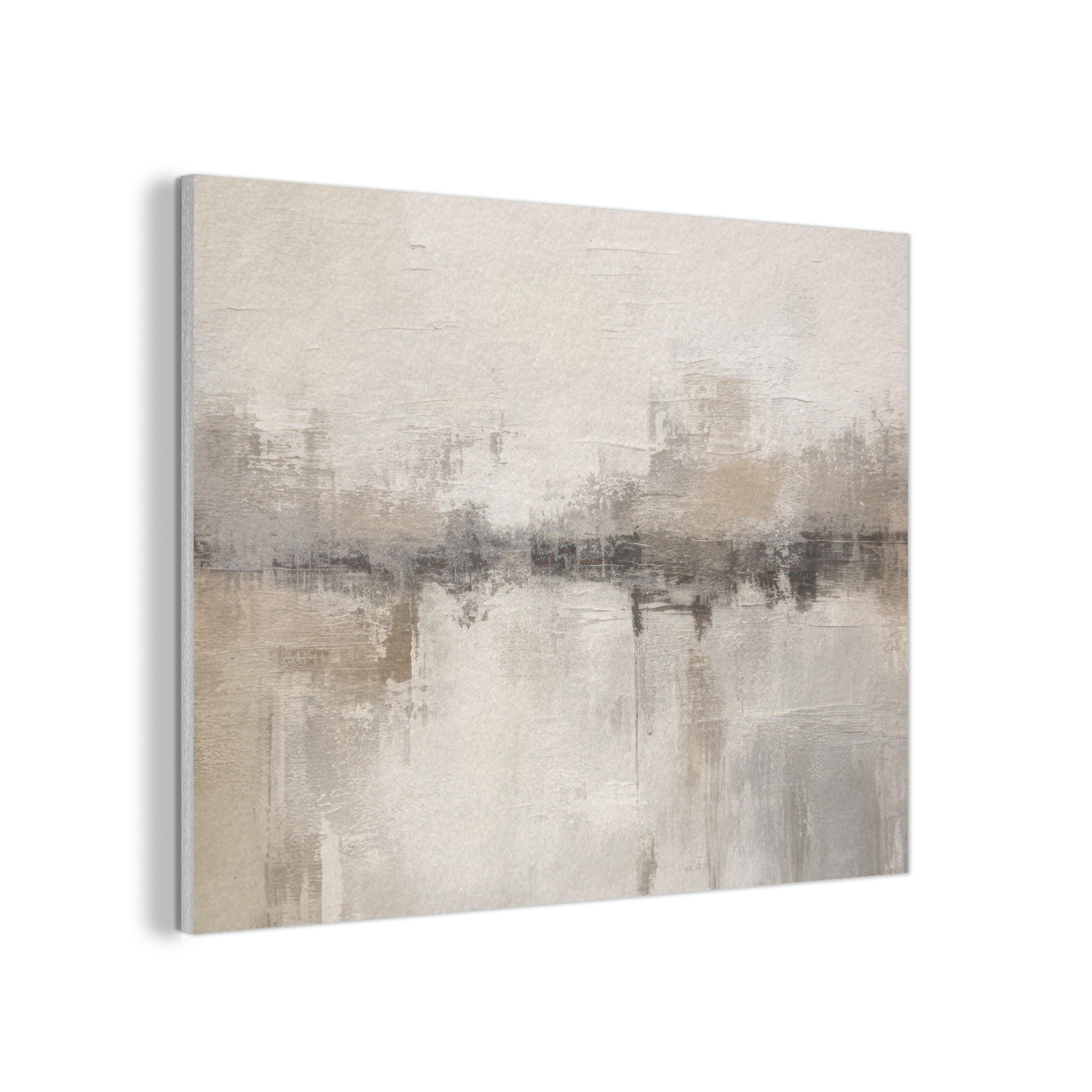 AKUSTIKPANEEL Moderne Kunst - Abstrakt - Beige 100x70 cm - Beige, Textil (100/0.9/70cm) - MuchoWow