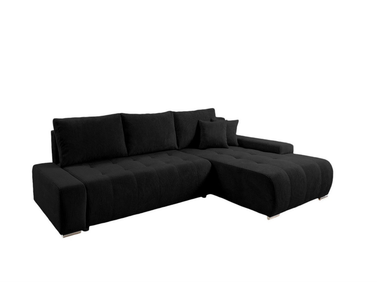 ECKSOFA Vogar In Poso - Schwarz, Holzwerkstoff/Textil (265/185cm) - Fun Möbel