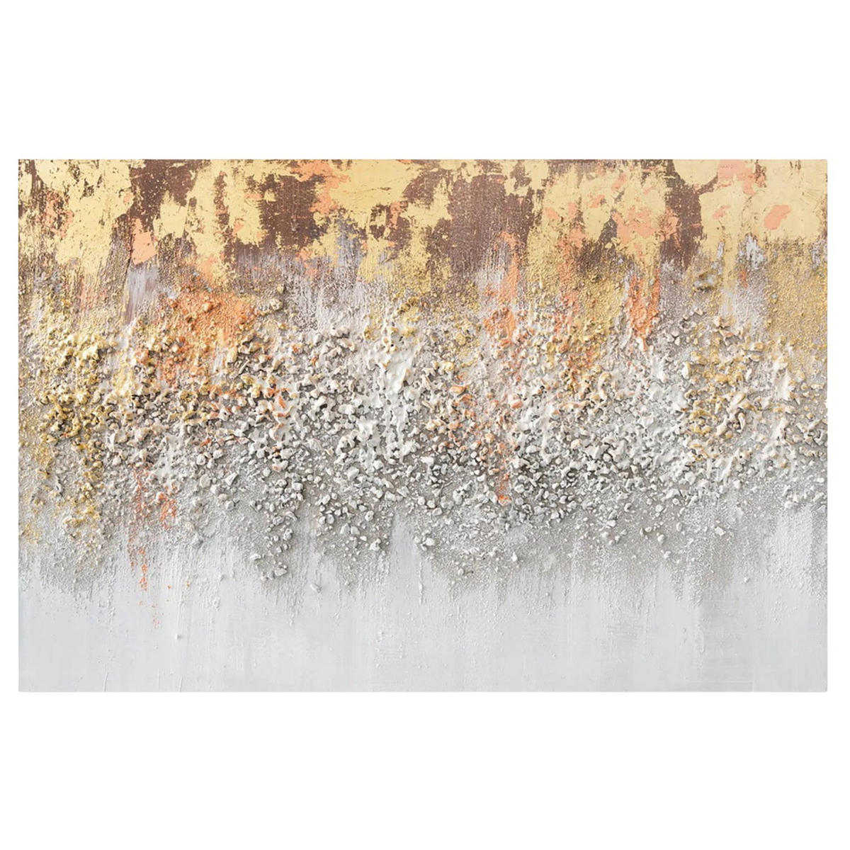 ACRYLBILD HANDGEMALT 90/60 cm - Weiß/Grau, Holz/Textil (90/60cm) - KUNSTLOFT