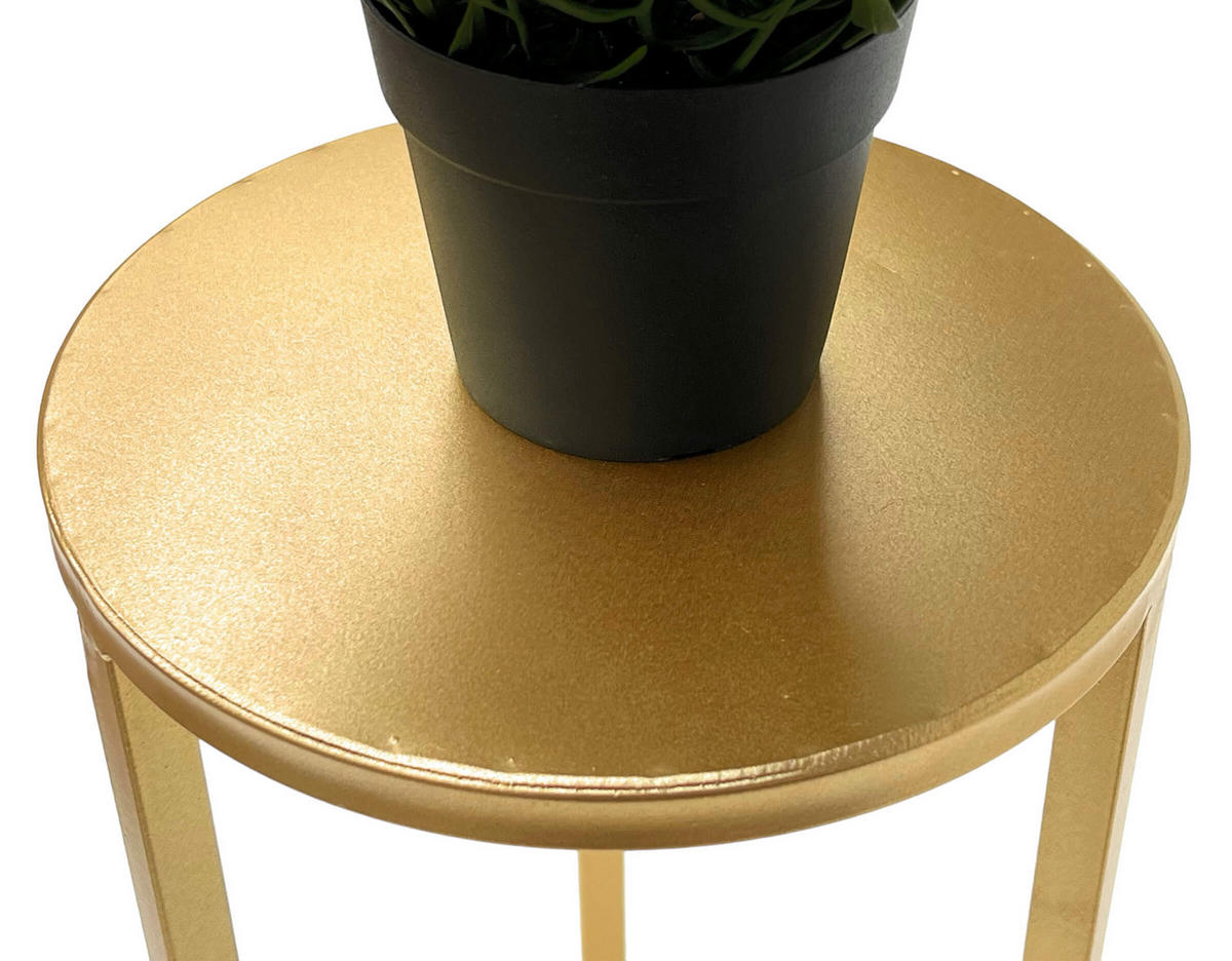 BLUMENHOCKER Metall Gold Rund 50 cm - Goldfarben, Metall (20/50/20cm) - DanDiBo
