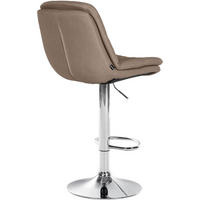 BARHOCKER Laura Stoff chrom taupe - Taupe/Chromfarben, Textil/Metall (46/113/54cm) - TPFLiving