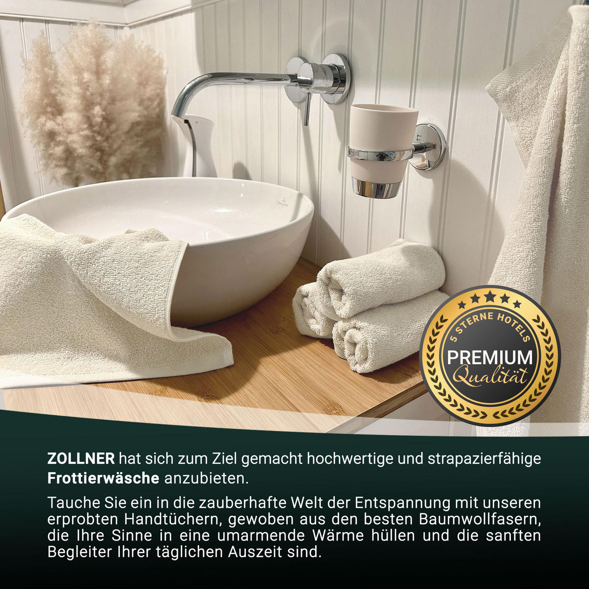 GÄSTETÜCHER, 10er-Set, 30x50 cm, 100% Baumwolle, Braun - Creme, Textil (30/50cm) - Zollner