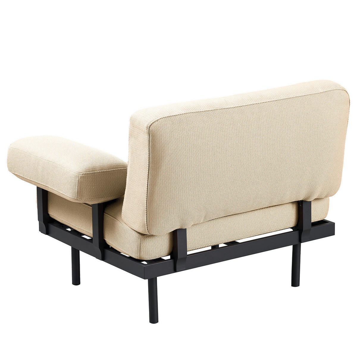 OUTDOOR-SESSEL - Beige, Textil/Metall (112/80/84cm) - home24