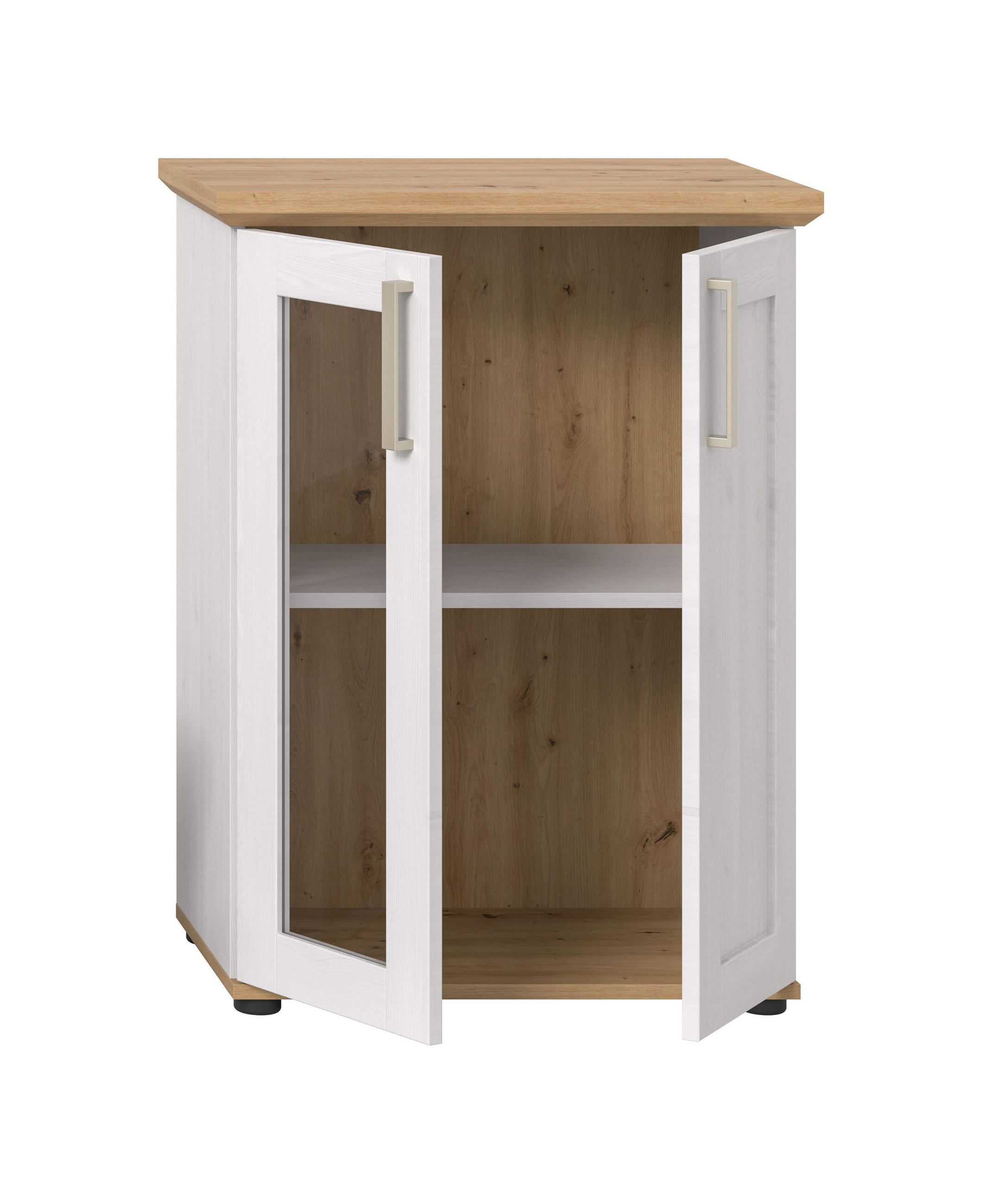 VITRINE VERONA (B/H/T: ca. 64/88/37 cm) in Sibiu Lärche Nachbildung/Sibiu Lärche Nachbildung - Lärchefarben, Holzwerkstoff (64/88/37cm)