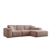 ECKSOFA L-Form Siena Stoff Salvador Rosa Rechts - Rosa, Holz (266/165cm) - Kaiser Möbel