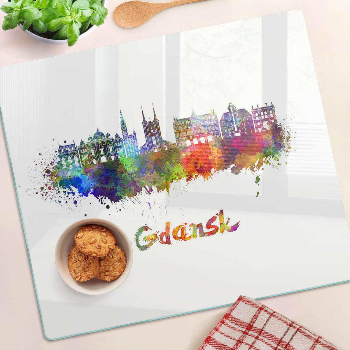 GLASPLATTE 60x52 cm Danzig - Multicolor, Glas (60/0.4/52cm) - TULUP