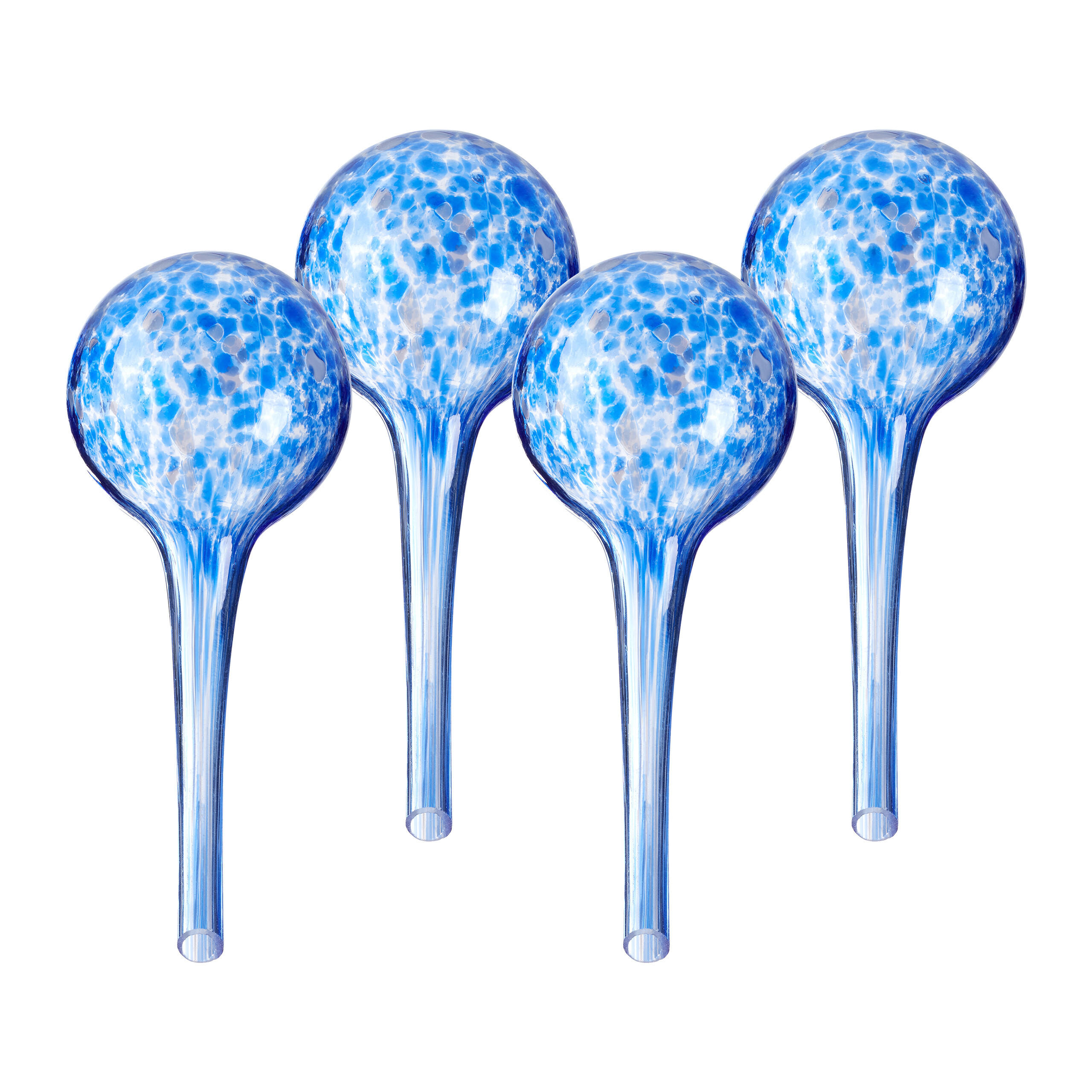 4XBEWÄSSERUNGSKUGEL - Blau, Glas (6/15/6cm) - Relaxdays