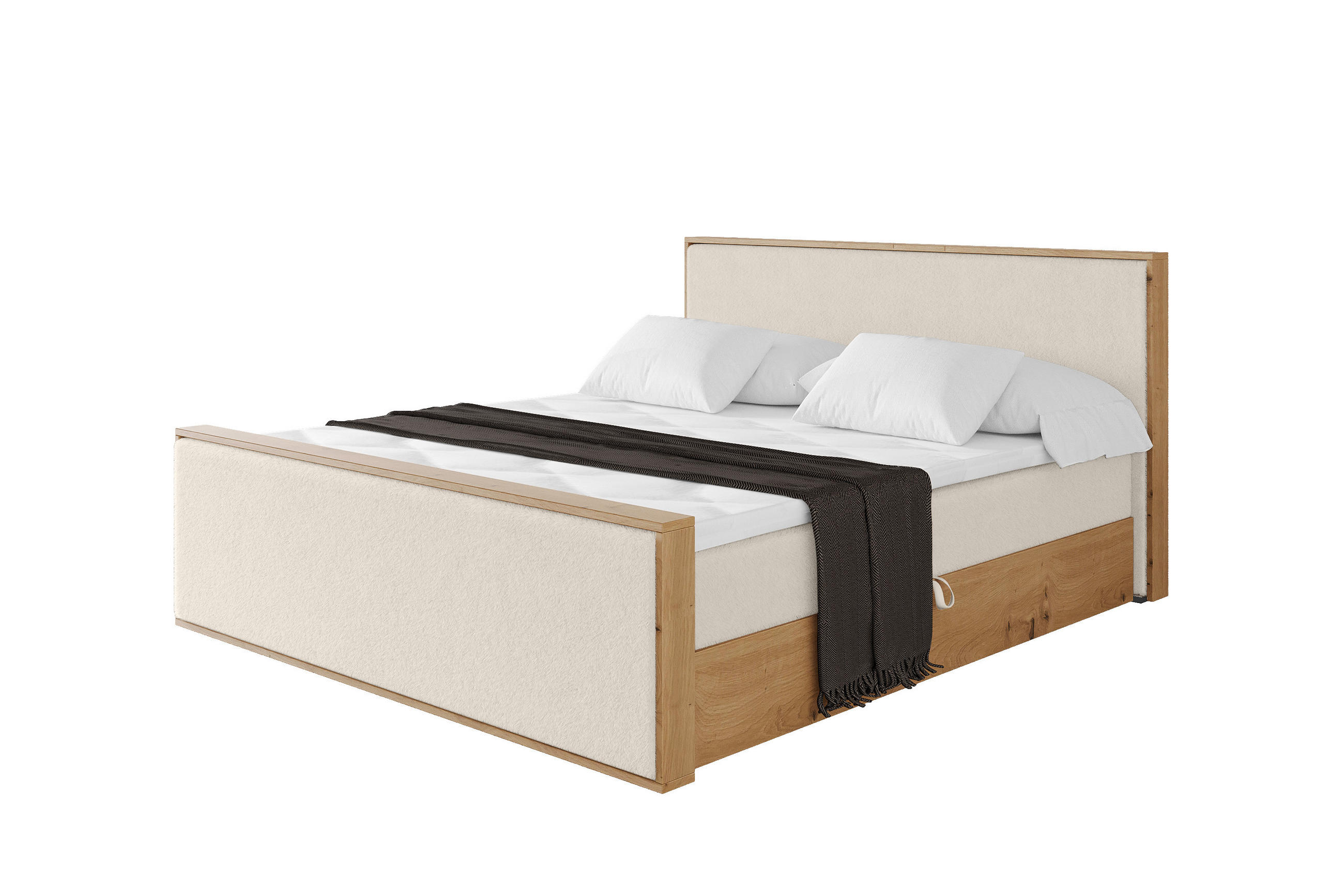BOXBETT LOLLI9 -Z 140x200 - H3 Hellbeige - Sandfarben, Holzwerkstoff (140/200cm) - ALTDECOR