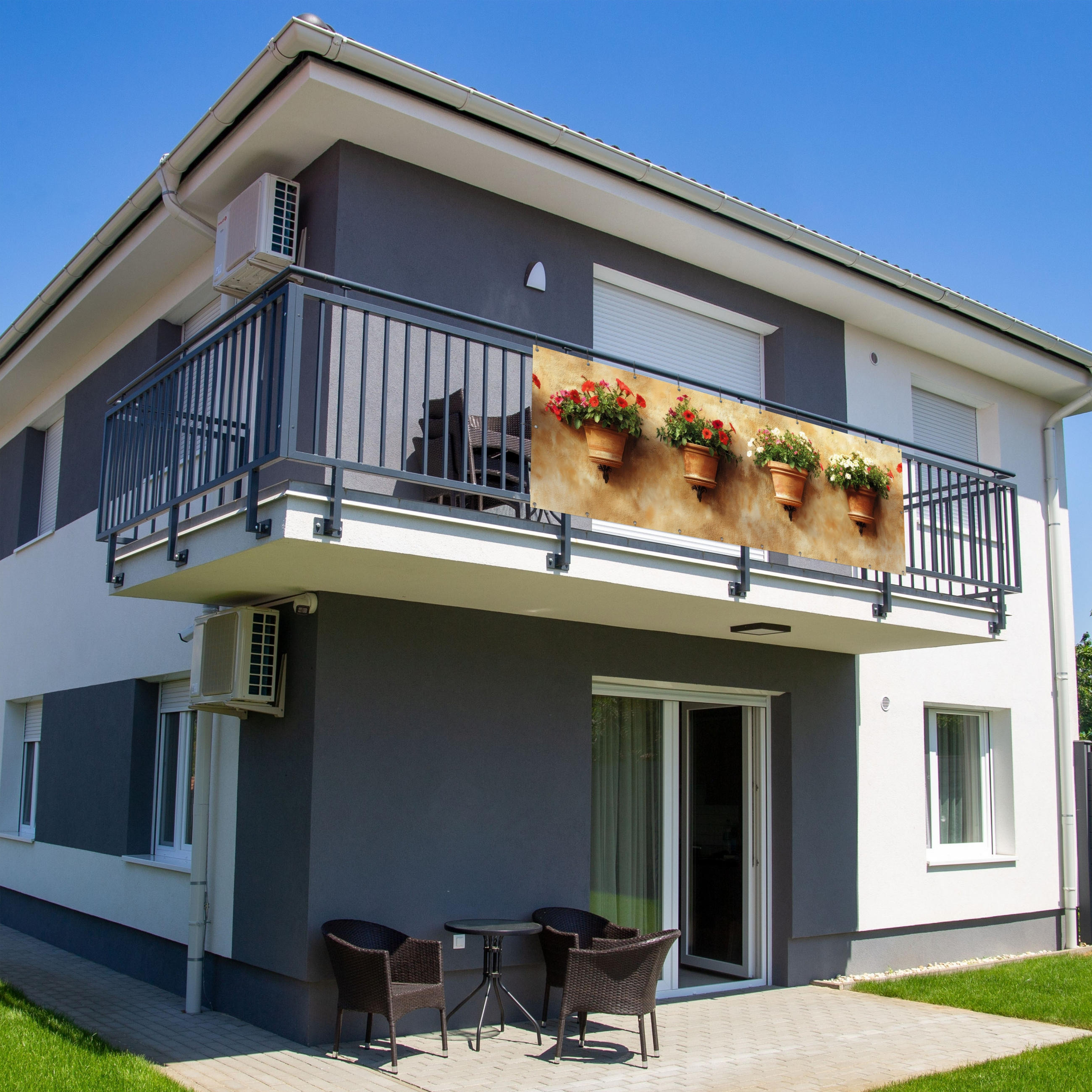 Thumbnail - MuchoWow Balkon-Sichtschutz, Terracotta, Kunststoff, Rechteckig, 300x110 cm, Sonnen- & Sichtschutz, Sichtschutz Garten, ...