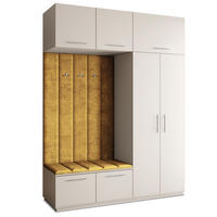 GARDEROBENSCHRANK REMA 180/240/60 cm Modern Garderobe-Set Kaschmir - Kaschmir/Gelb, Holzwerkstoff (180/240/60cm) - MASSENO