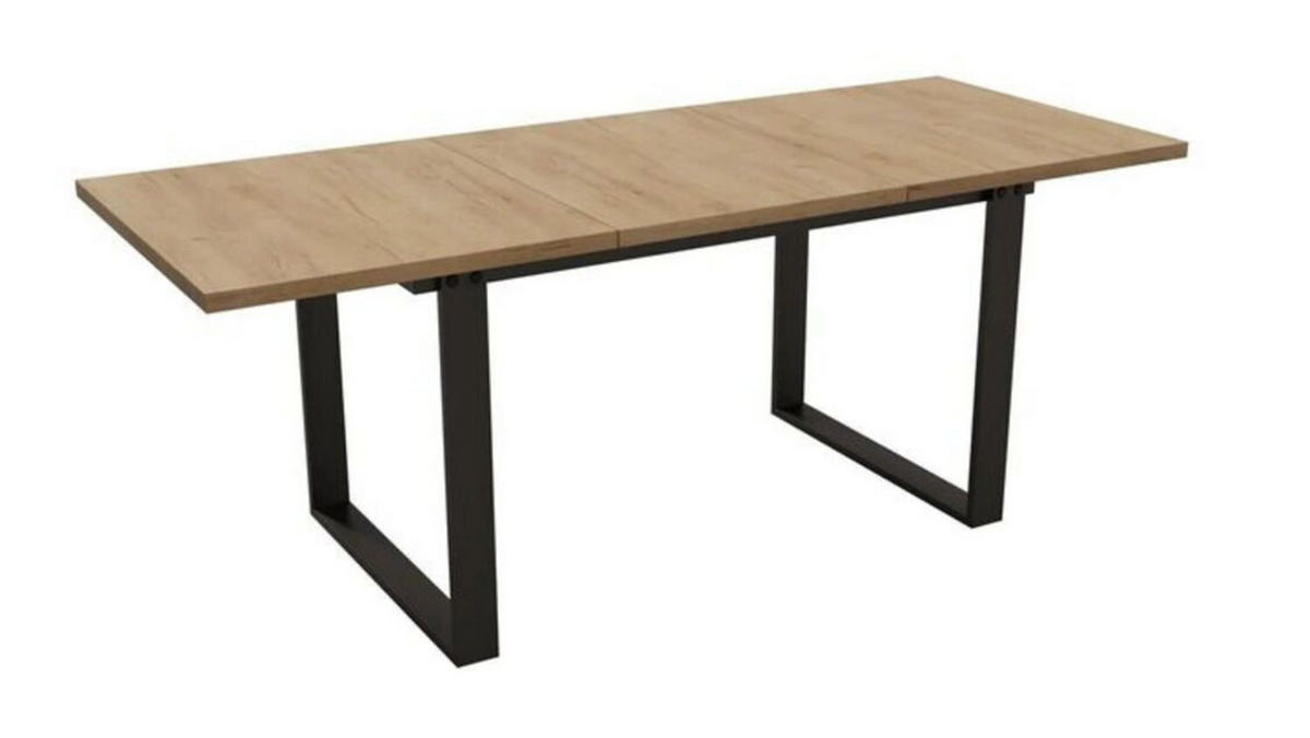 ESSTISCH Lift ausziehbar handwerk eiche 140-200/80/75 cm - Eichefarben/Schwarz, Holzwerkstoff (80/140/75cm) - SIMKAM Furniture