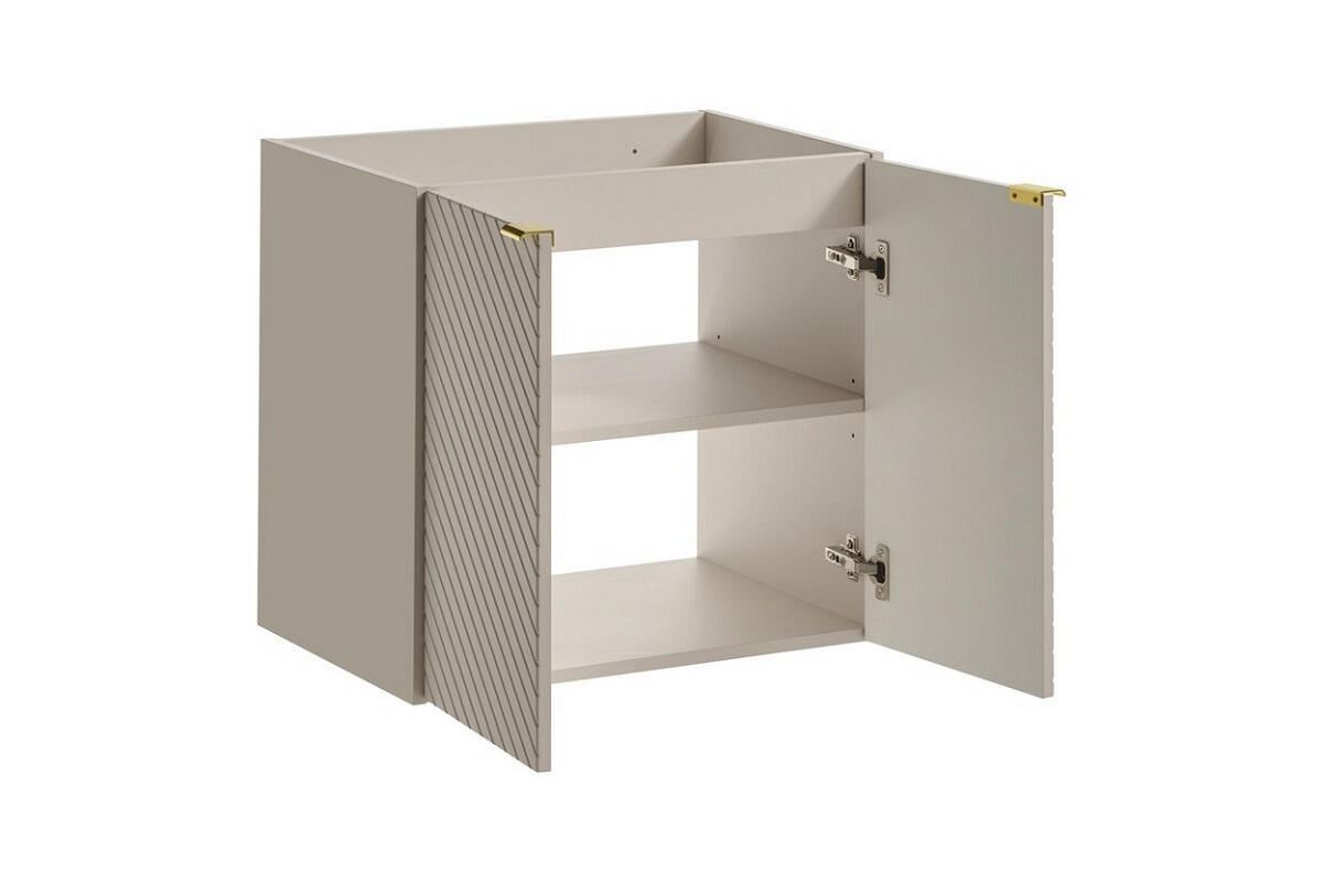 BADMÖBEL-SET 5Teile - Viva Cashmere V BM162 inEvoke Oak/Kaschmir Matt - Kaschmir/Eiche Artisan, Holz (60/57/40cm)