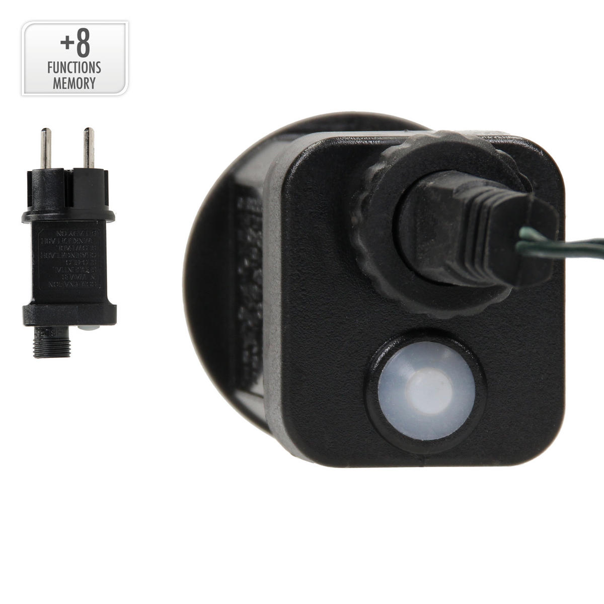 LED MICRO CLUSTER LICHTERKETTE Cluster Lichterkette 24m 800 LED Extra-Warmweiß 8Modi Außen - Grün, Kunststoff (2700cm) - ECD-Germany