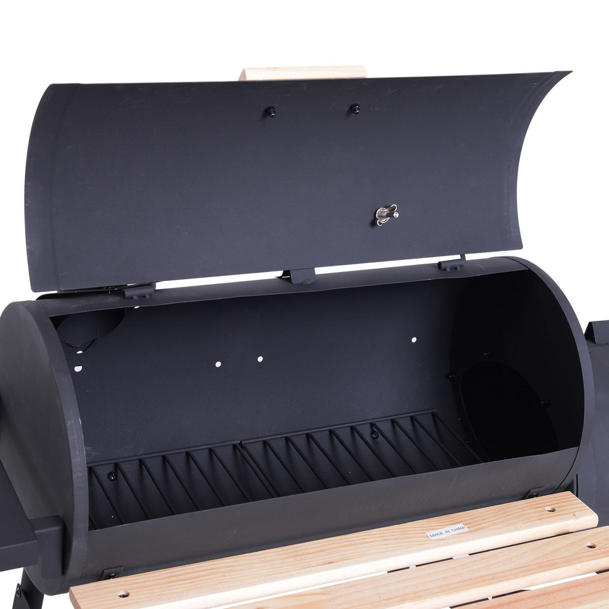HOLZKOHLEGRILL DE-18258 Schwarz - Schwarz, Metall (53/108/124cm) - ComfortXL