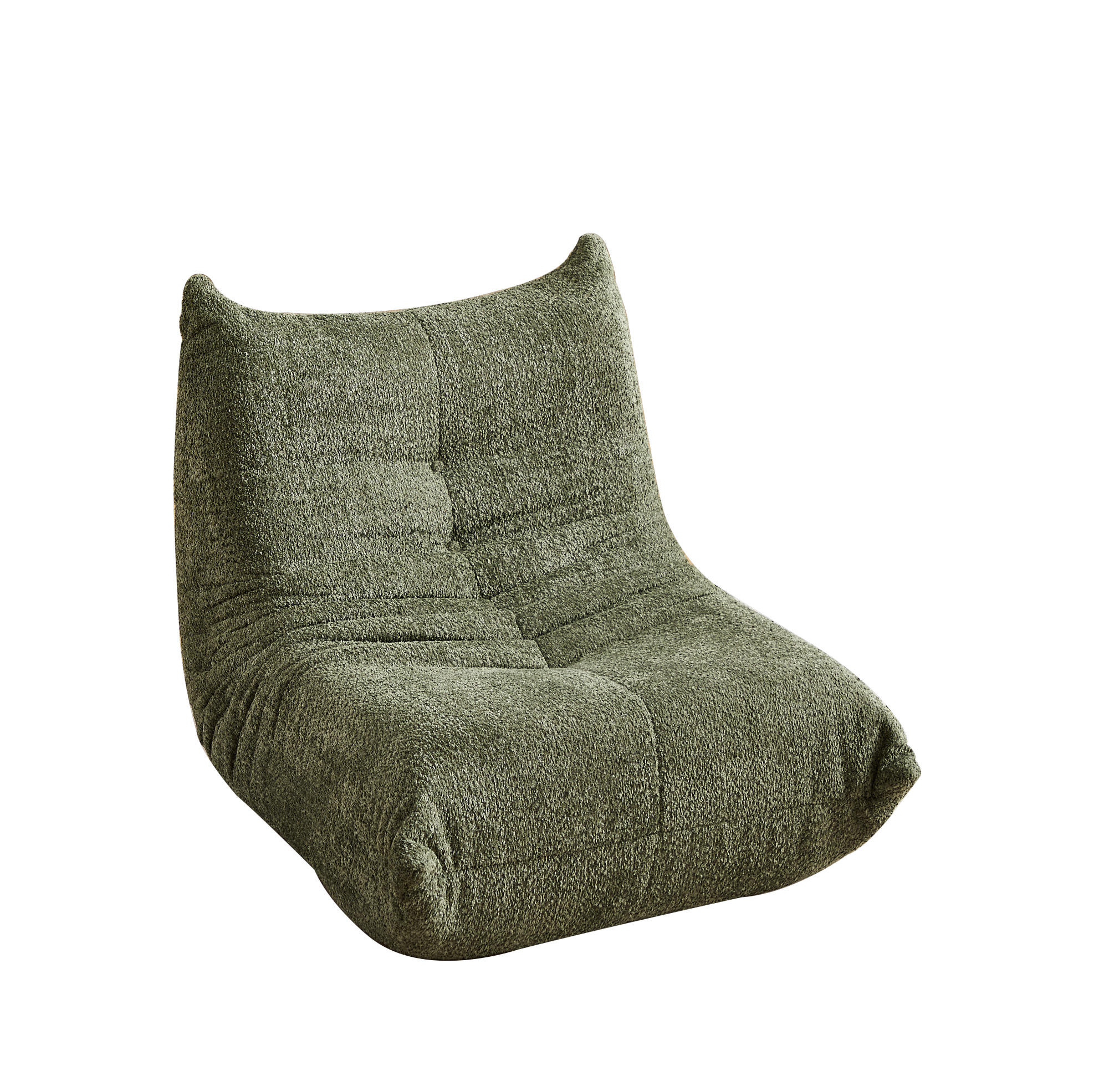 SOFA aus Chenille mit hochdichtem Schaum Grün - Grün, Kunststoff (94/71/101cm) - Beauniv