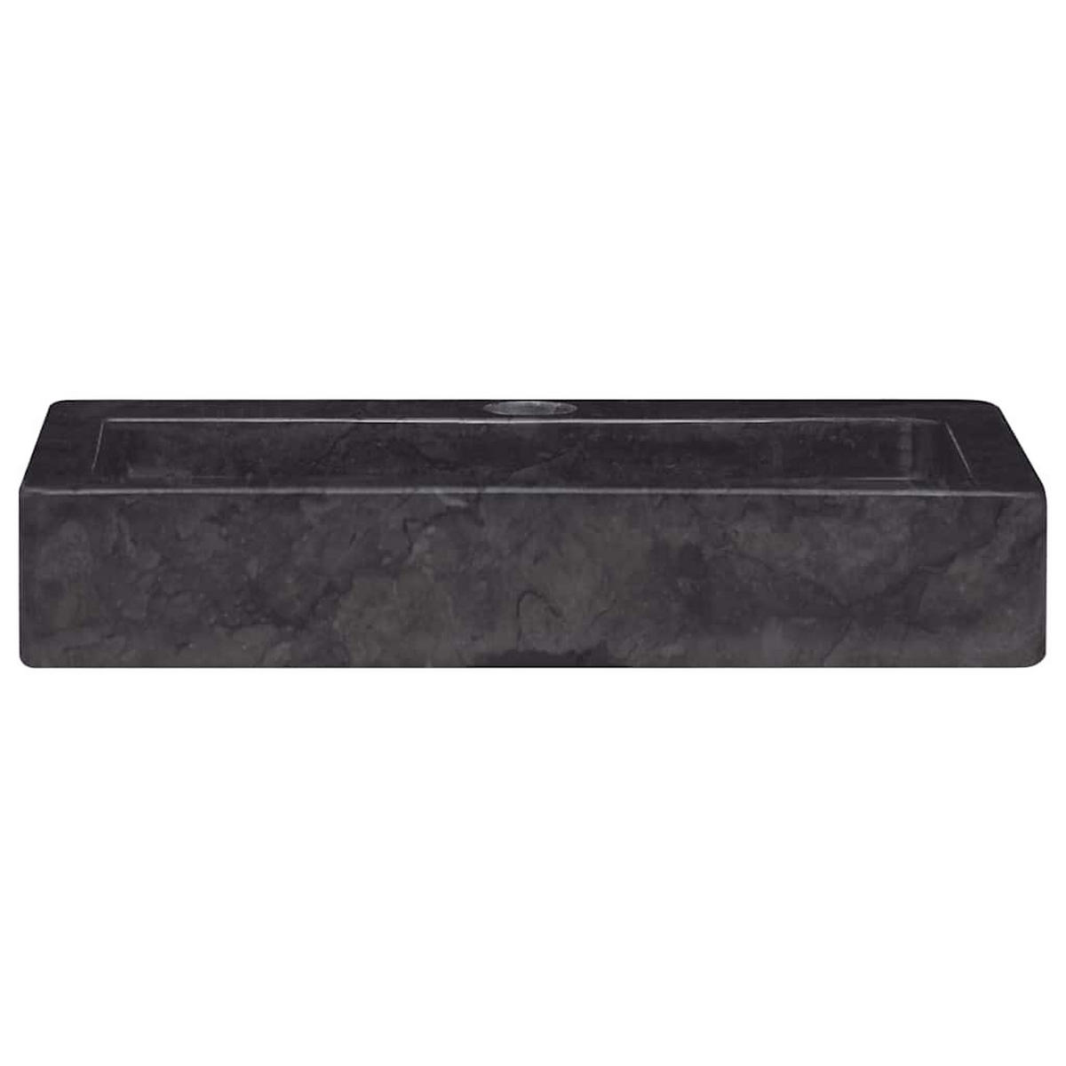 WASCHBECKEN Latham 38/24/6.5 cm - Schwarz, Stein (38/6.5/24cm) - Nettlife