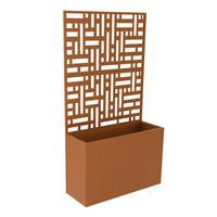 BLUMENKASTEN mit Trennwand Bernalda - Braun, Metall (83/146/31cm) - casa.pro