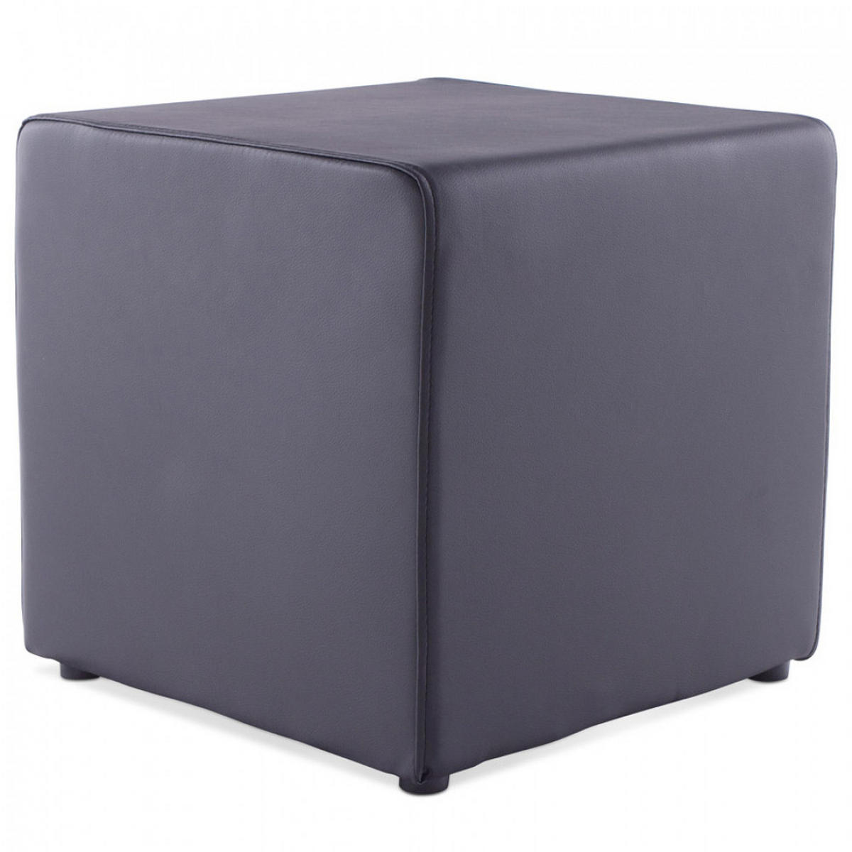 HOCKER, SESSEL UND STUHL Schwarz 41x41x41cm - Schwarz, Leder (41/41/41cm) - AlterEgo