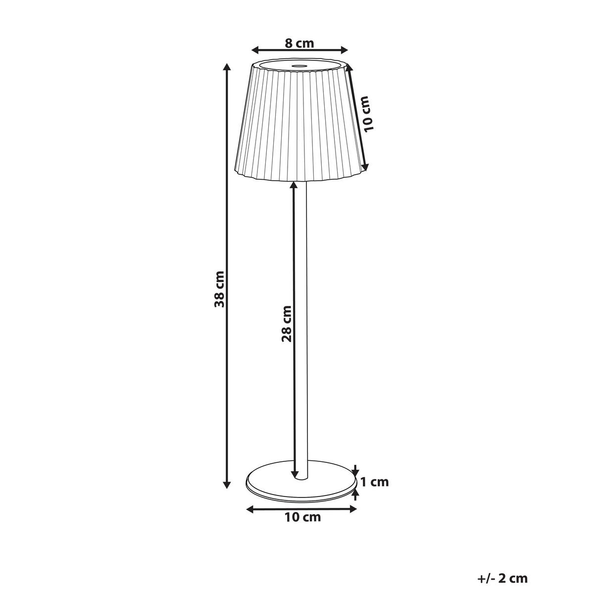 TISCHLEUCHTE Blau Pombeiro - Blau, Metall (12/12/38cm) - Beliani