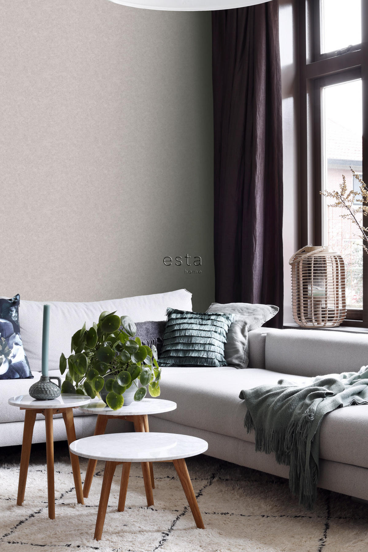 TAPETE Beton-Optik 53 cm x 10.05 m - Grau, Papier (53/1000cm) - ESTAhome