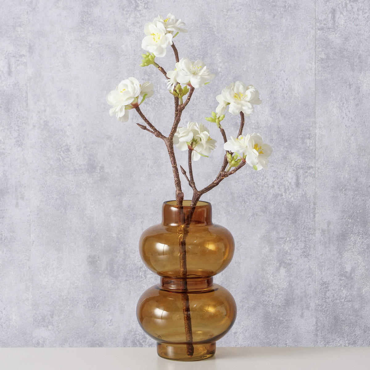 GLASVASE Melua 20 cm - Braun, Glas (13/20cm) - Boltze Home