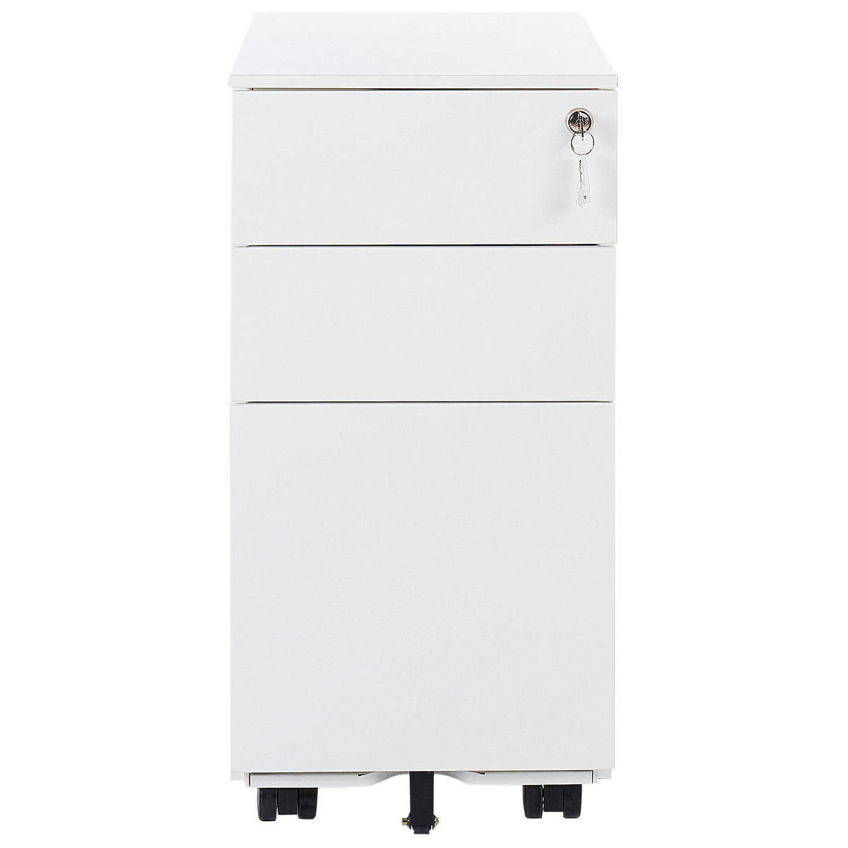 BÜROSCHRANK Metall Weiß Bolsena - Weiß, Metall (30/60/45cm) - Beliani