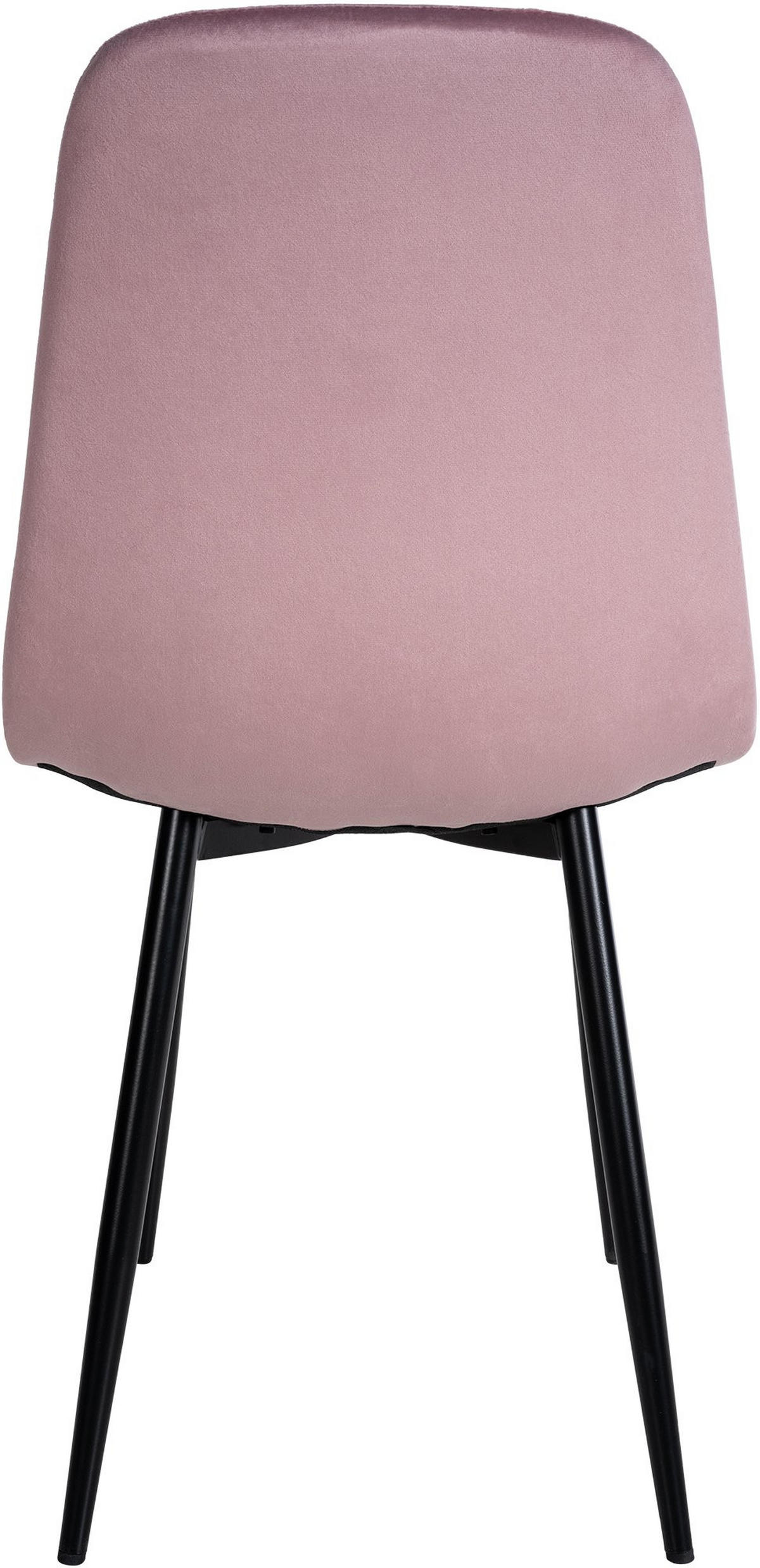 ESSZIMMERSTÜHLE 4er-Set MOVI Pink Samt Metall 88x44x51 cm - Pink, Metall (44/88/51cm) - DELUKE