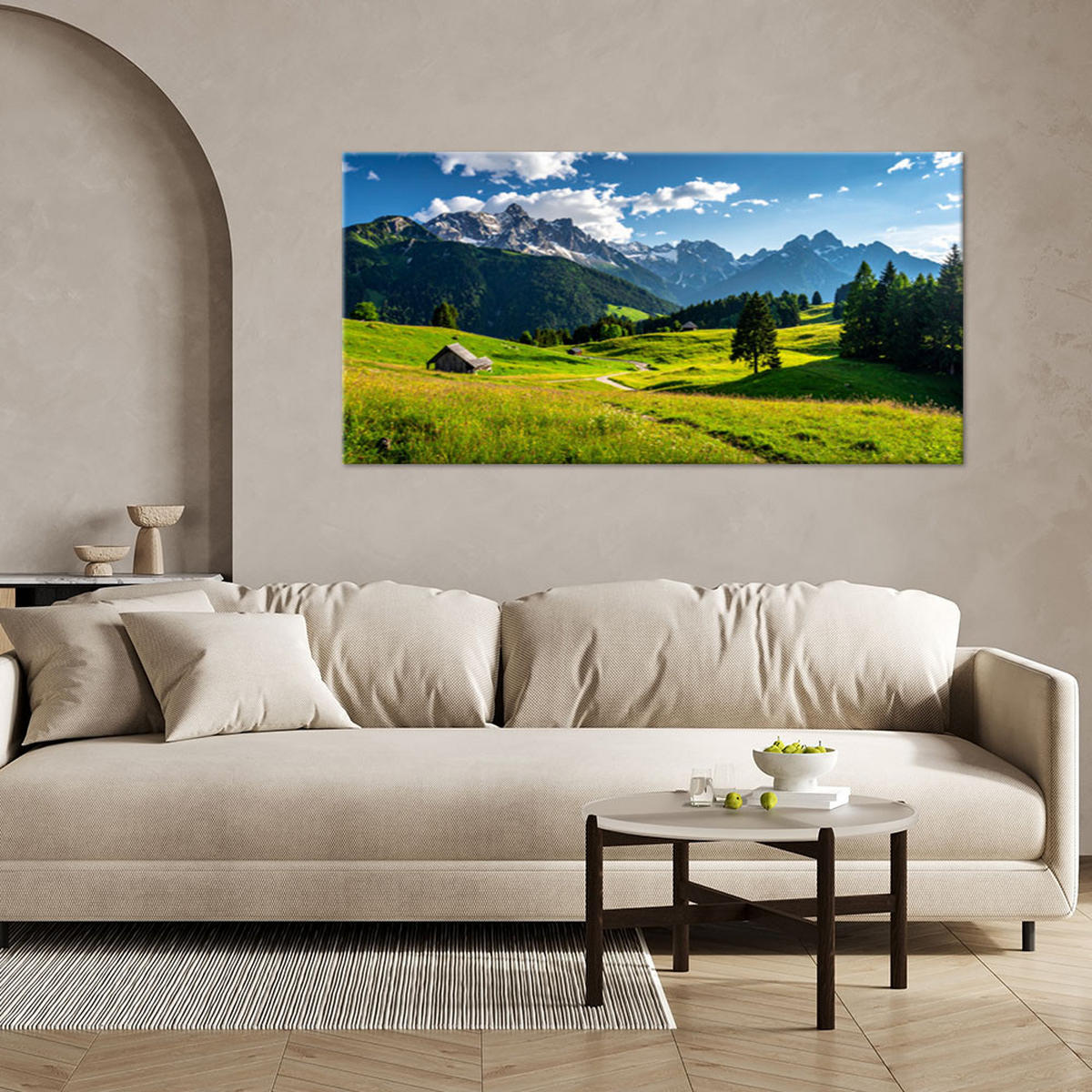 LEINWANDBILD Landschaften 100x50cm - Grün, Textil (100/50cm) - Feeby