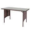 GARTENTISCH aus Poly-Rattan HxBxT 68,5x112x60cm - Braun, Kunststoff (60/112/68.5cm) - PROREGAL