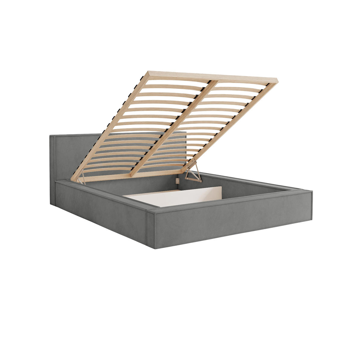 POLSTERBETT Mendocino Classic 120x200 cm, Grau - Grau, Textil (120/200cm) - Fedve