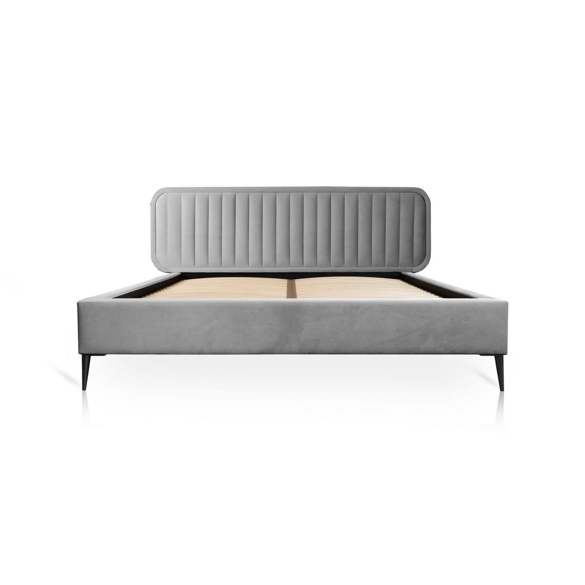 POLSTERBETT Miami In Monolith - Grau, Holzwerkstoff/Textil (140/200cm) - Fun Möbel