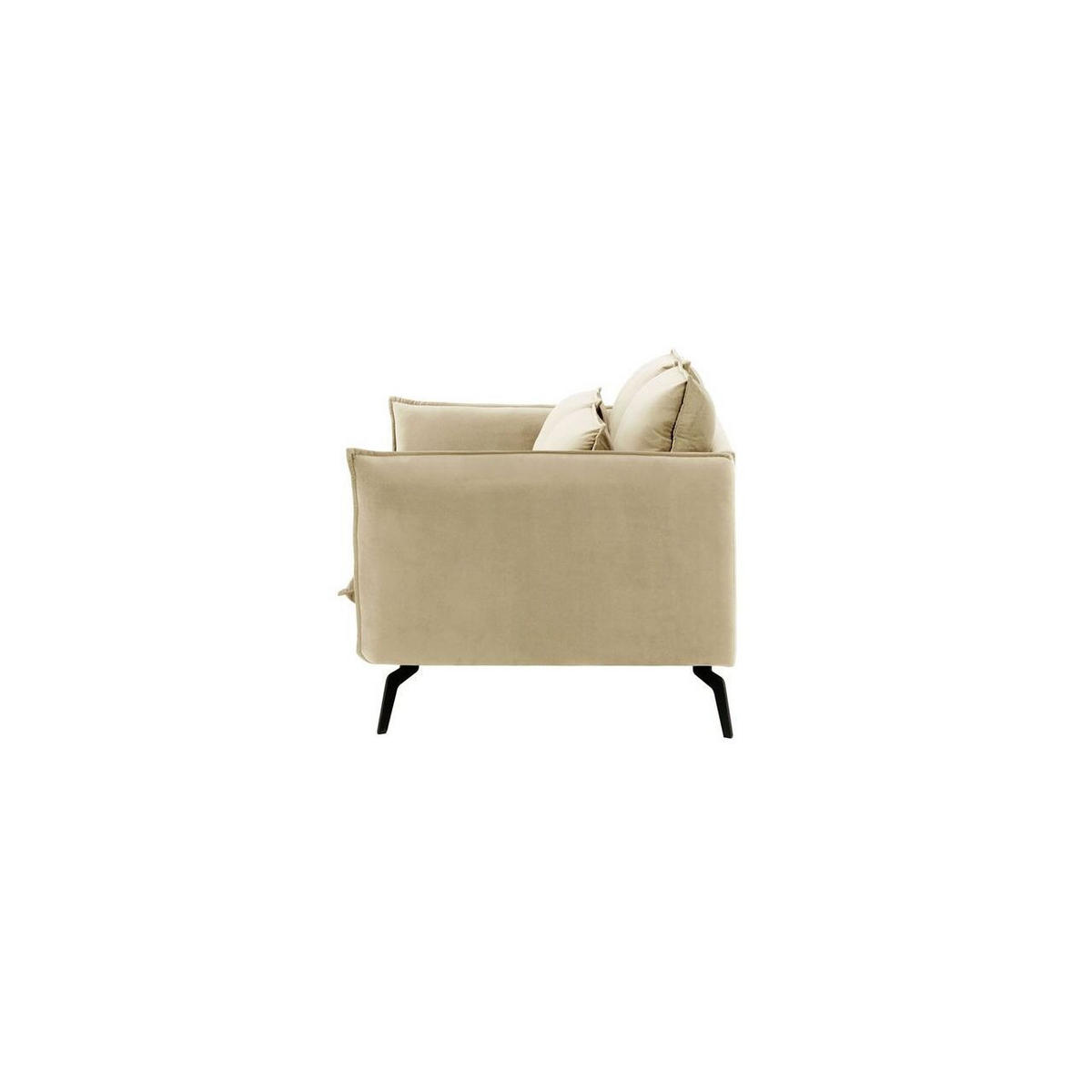 ZWEISITZER-SOFA Layla-Velluto 2 - Creme, Holz/Textil (171/95/98cm)