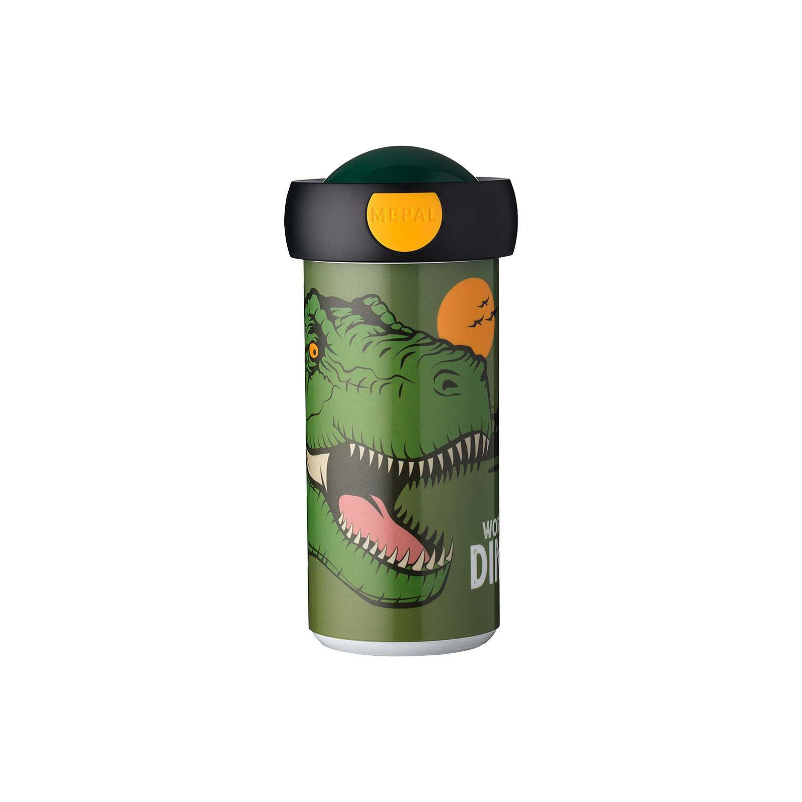 VERSCHLUSSBECHER Campus Dino World 300 ml - Dunkelgrün, Kunststoff (0.3L) - Mepal