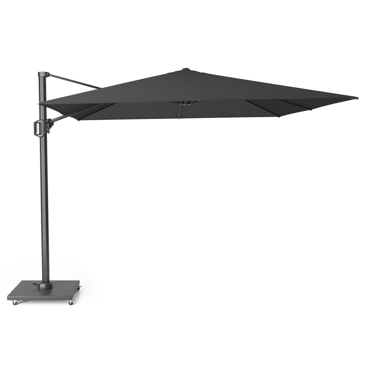 AMPELSCHIRM quadratisch 3 x 3 m Challenger T¹ Premium 360° kippbar schwarz/anthrazit - Schwarz, Metall (300/300cm) - Platinum