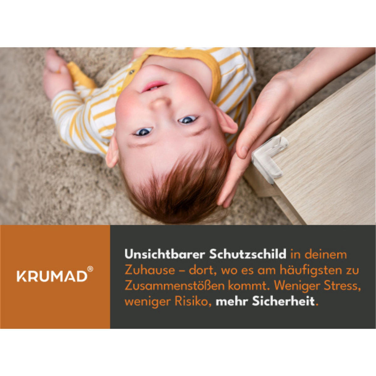 KANTENSCHUTZ Baby Eckenschützer für Möbel - Transparent, Kunststoff (4/4cm) - KRUMAD
