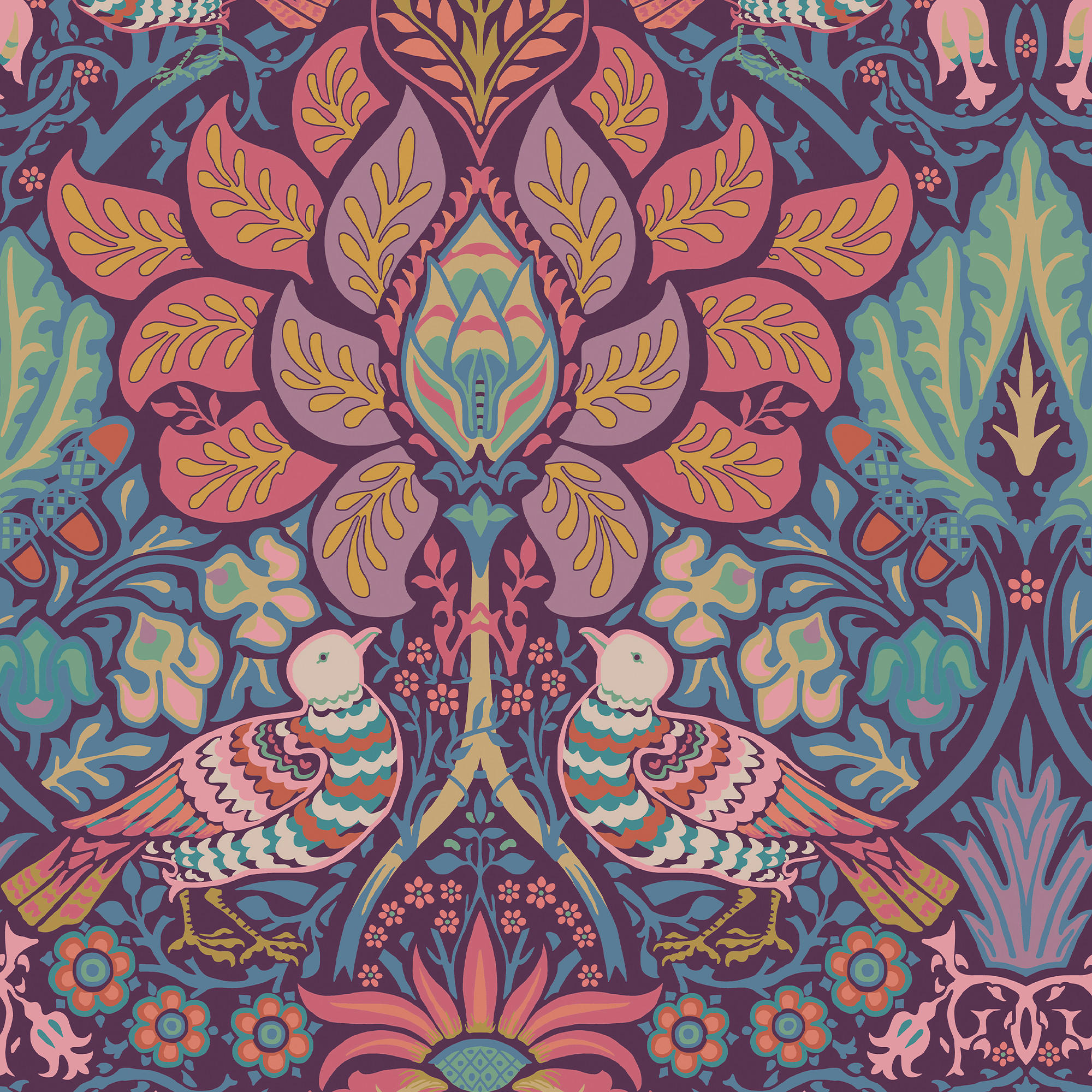 William Morris at Home Vliestapete Lila 52x1000 cm
