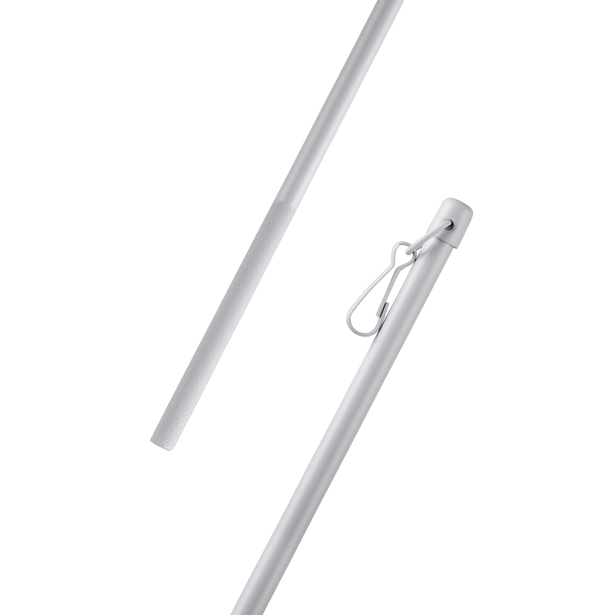 SCHLEUDERSTAB Aluminium 9mm Weiß 100cm - Weiß, Metall (1/100cm)