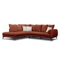 ECKSOFA CALME 5-Sitzer, dunkelorange - Dunkelorange, Holz/Textil (294/229cm) - Courtois Laville