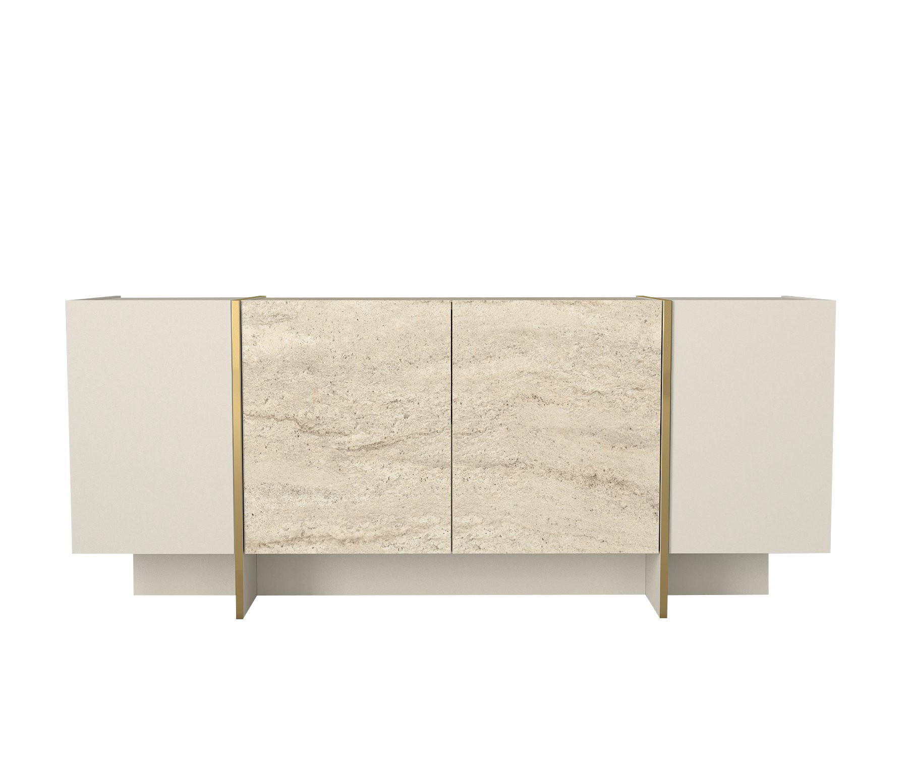 SIDEBOARD Veyron Beige Granit Optik - Beige, Holzwerkstoff (150/74/45cm) - moebel17