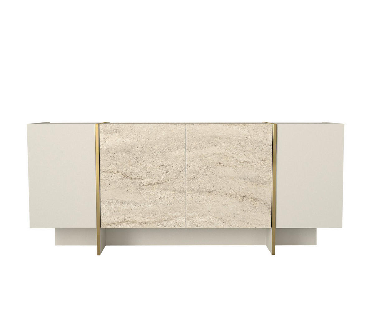 SIDEBOARD Veyron Beige Granit Optik - Beige, Holzwerkstoff (150/74/45cm) - moebel17