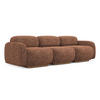 4-SITZER-SOFA Strukturstoff Stoff Orange - Terra cotta/Orange, Holz/Textil (270/73/95cm) - Makamii