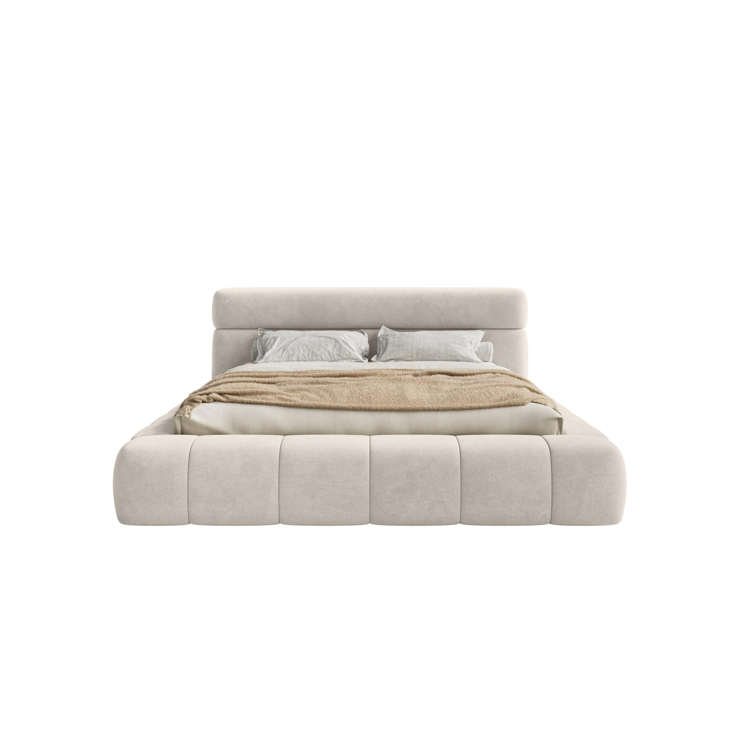 POLSTERBETT Nuuk 180x200 cm, Creme - Creme, Textil (180/200cm) - Fedve