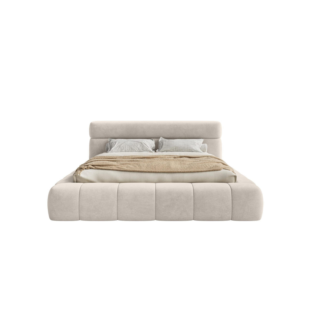 POLSTERBETT Nuuk 180x200 cm, Creme - Creme, Textil (180/200cm) - Fedve