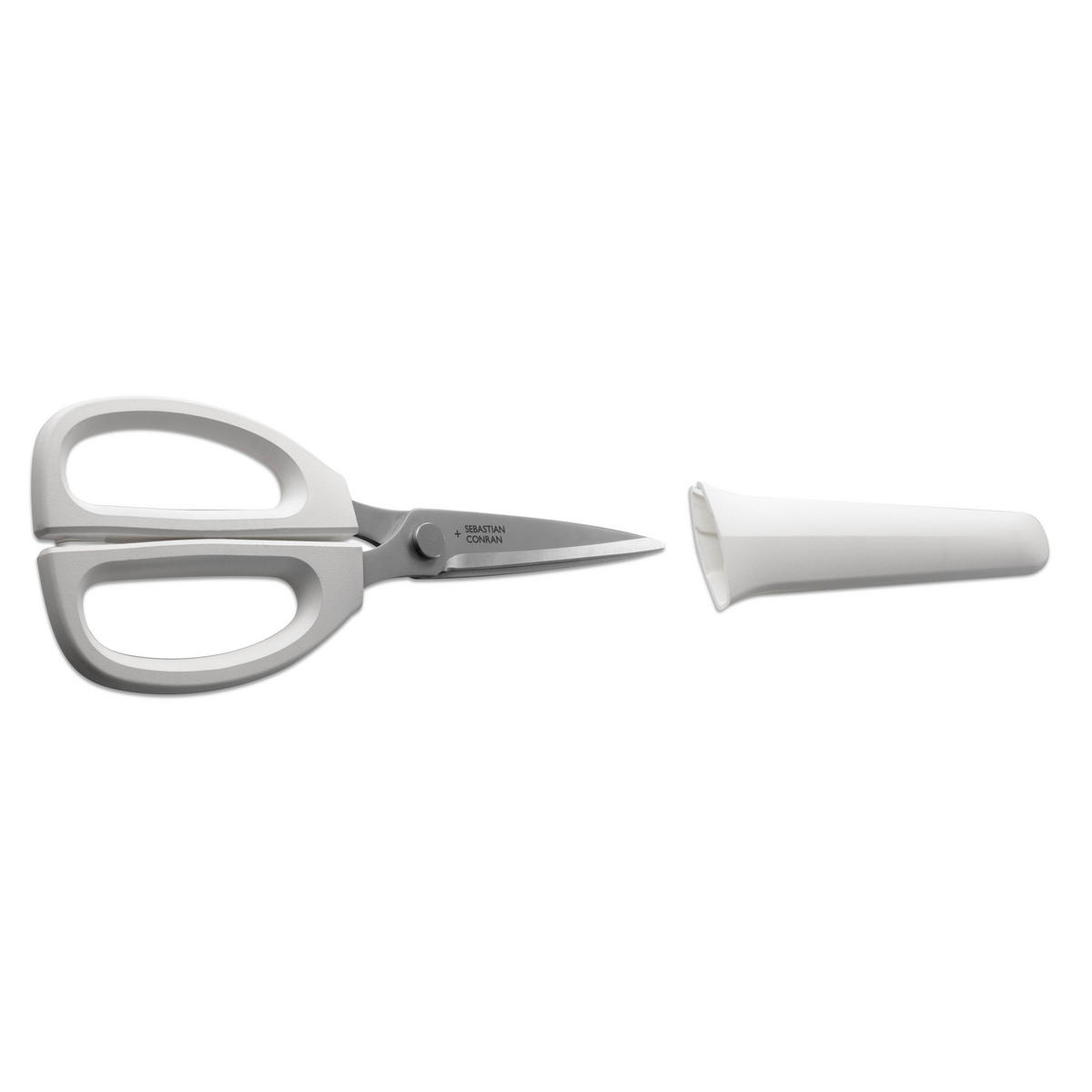 KÜCHENSCHERE Sebastian Conran, Gifu Collection, Edelstahl, Weiß, 21 cm - Silberfarben, Metall (24.7cm) - Kai Messer
