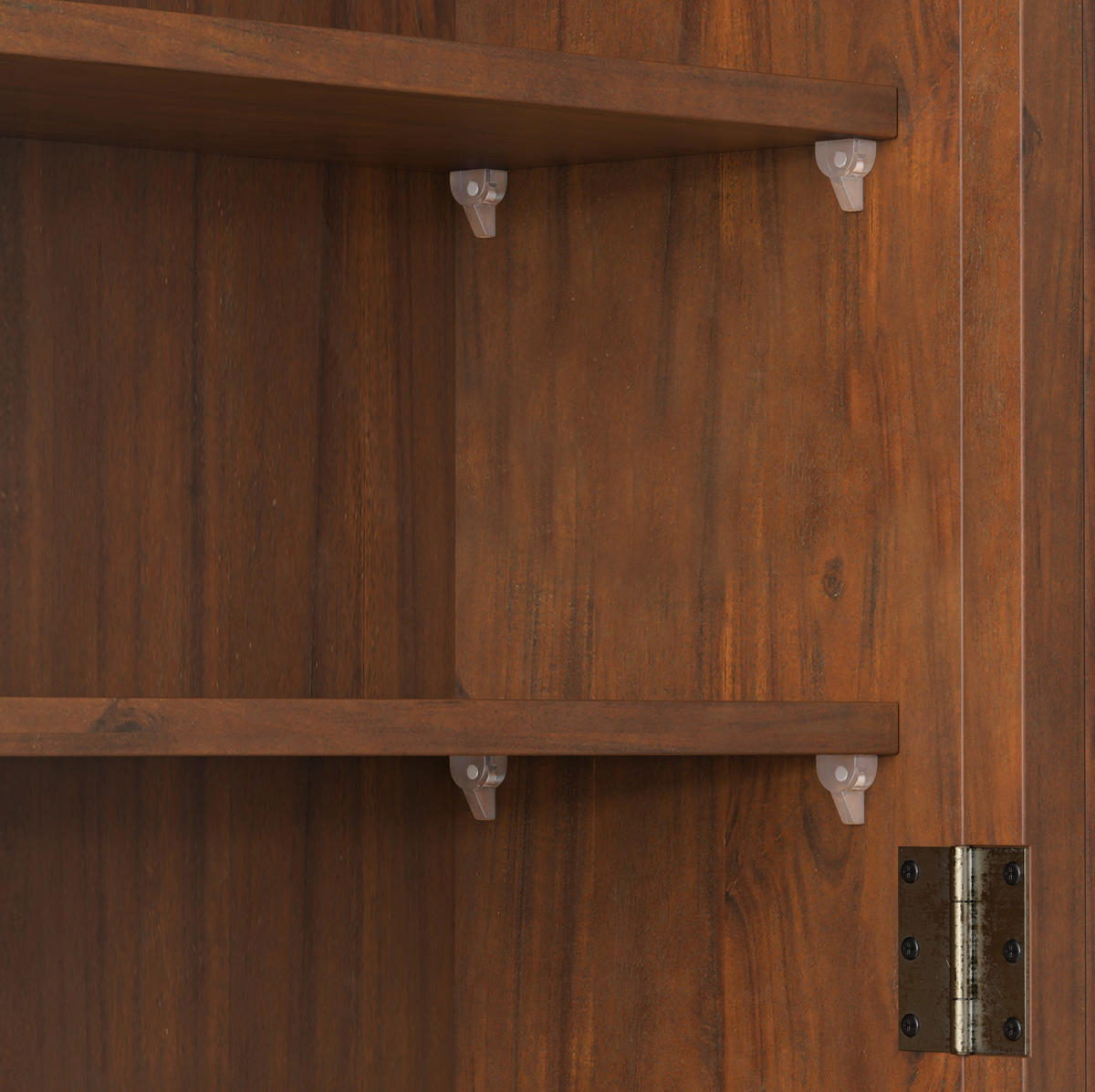 KÜCHENOBERSCHRANK 63x18x60cm in Braun aus Massivholz & Glas,wandmontiert - Braun, Holzwerkstoff (63/60/18cm) - Modfu