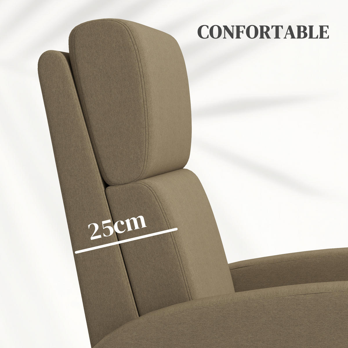 RELAXSESSEL DE-15379 160° neigbar mit integrierter Fußstütze - Beige, Textil (86/102/64cm) - ComfortXL